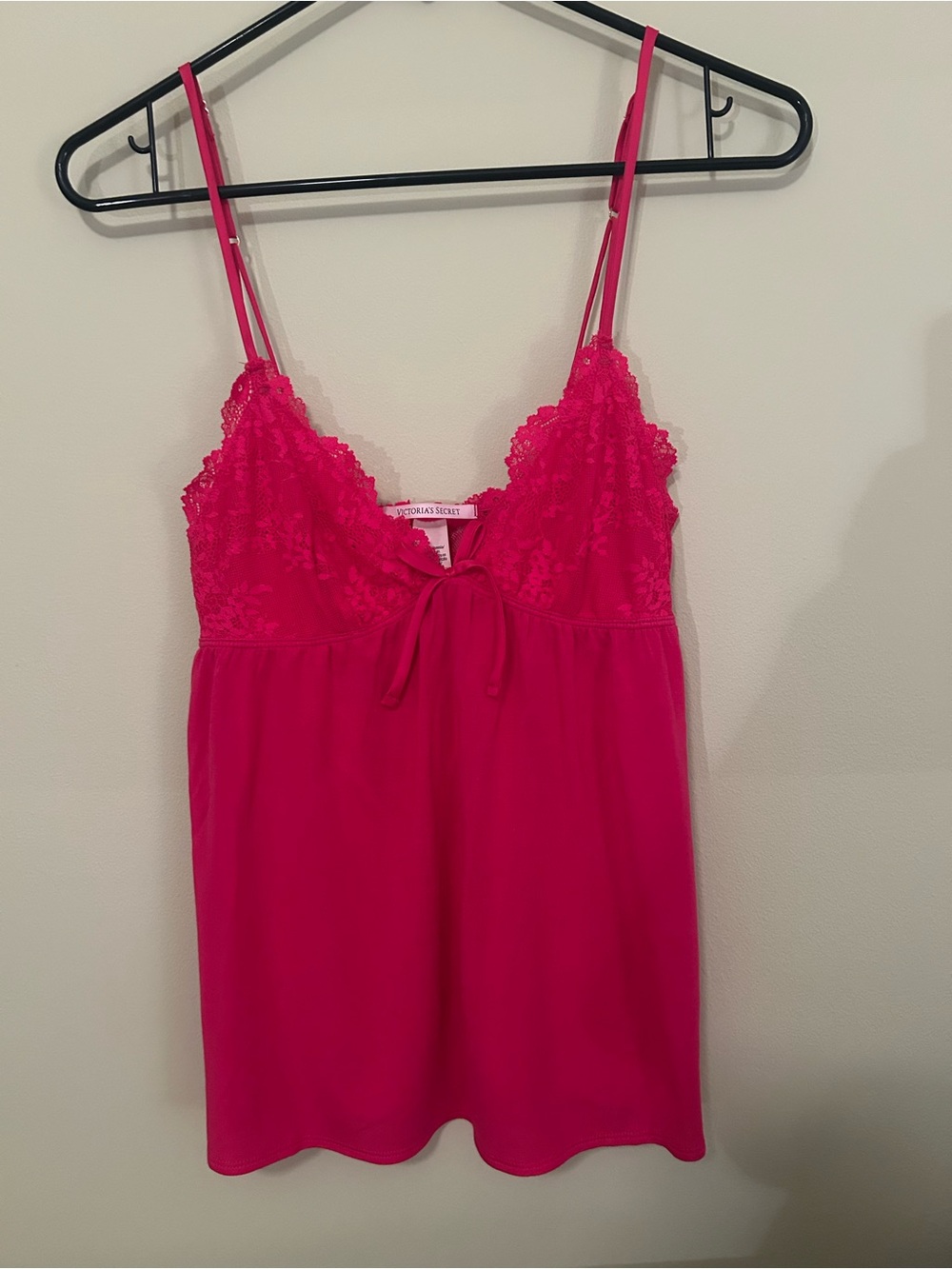Victoria’s Secret SoSoft Modal Lace-Trim Cami *Pop Pink*
